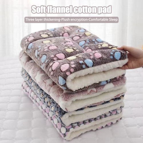 Pet Bed Mat Flannel Soft Winter Warming Pad Pink Bear Head 2 1