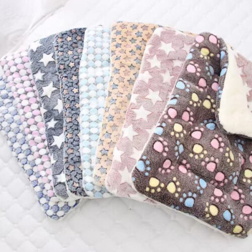 Pet Bed Mat Flannel Soft Winter Warming Pad Pink Bear Head 2 2