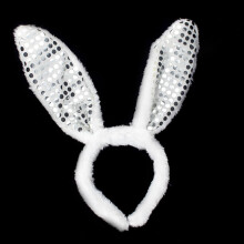 serre-tête oreilles de lapin de Pâques pour femme, bandeau à paillettes en forme de lapin