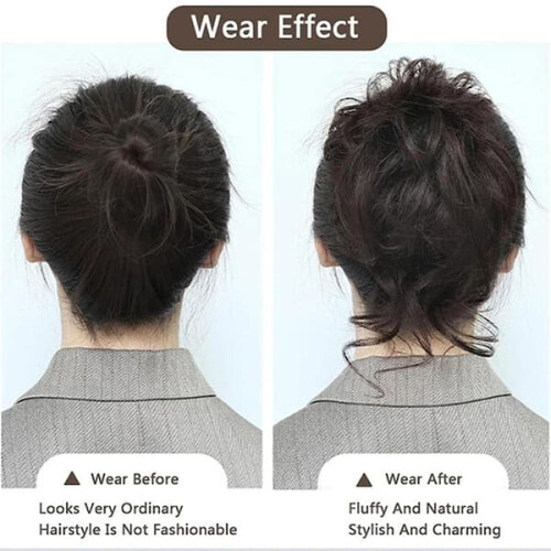 Curly Bun Hair Extension with Clip 1