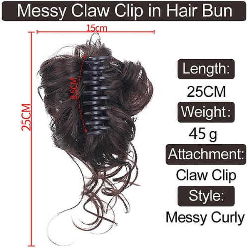Curly Bun Hair Extension with Clip 2
