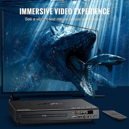 DVD player για τηλεόραση, Blu-ray DVD player με τηλεχειριστήριο, καλώδιο HDMI (περιλαμβάνει πανί 1
