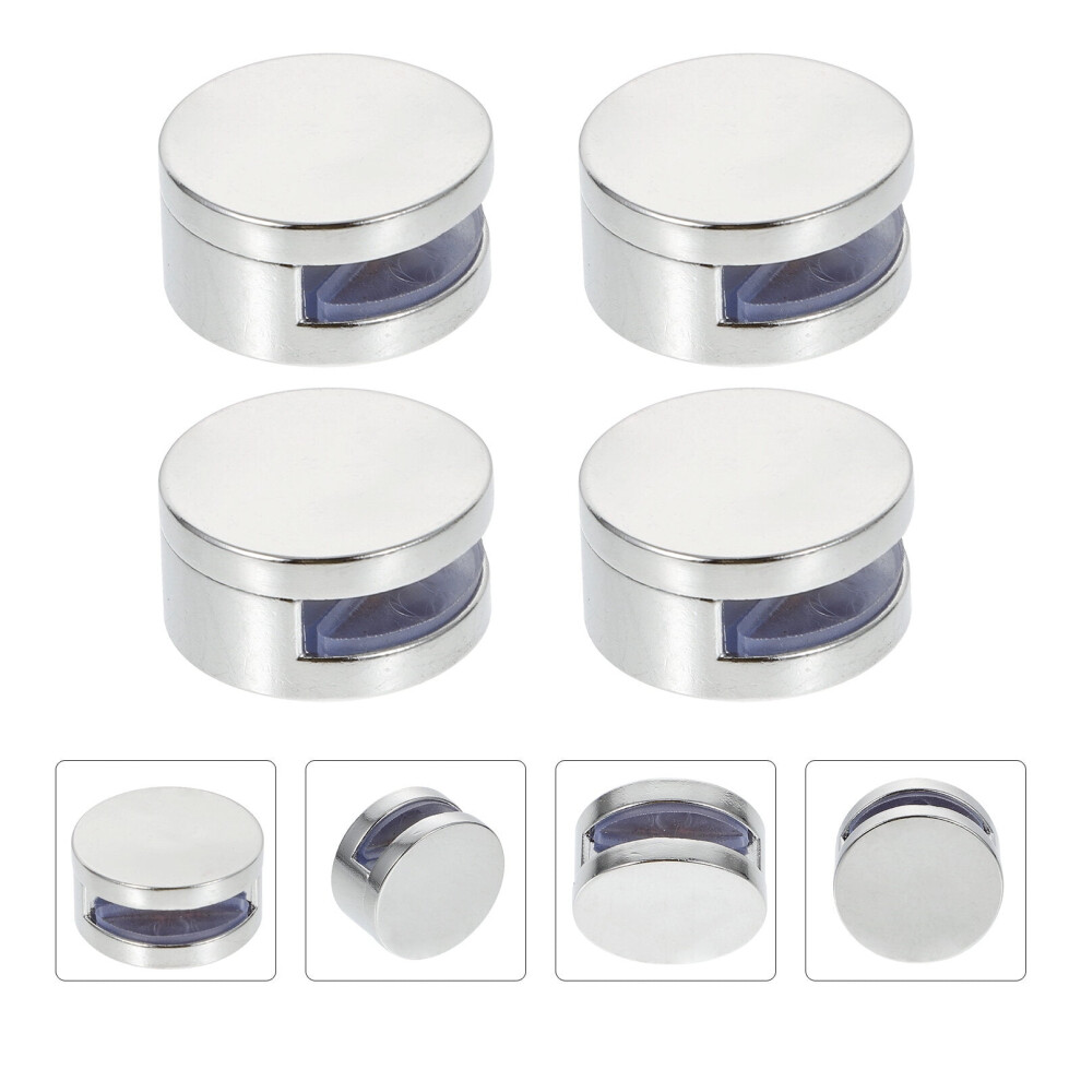 Mirror Fixing Bracket Round No-Drill Glass Clip 4Pcs 9402001654014