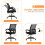 Chaise de bureau ergonomique noire à hauteur réglable 3