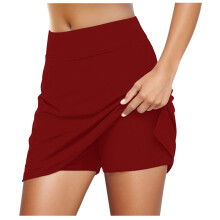 Jupe de tennis unie décontractée pour femme (1 pièce)