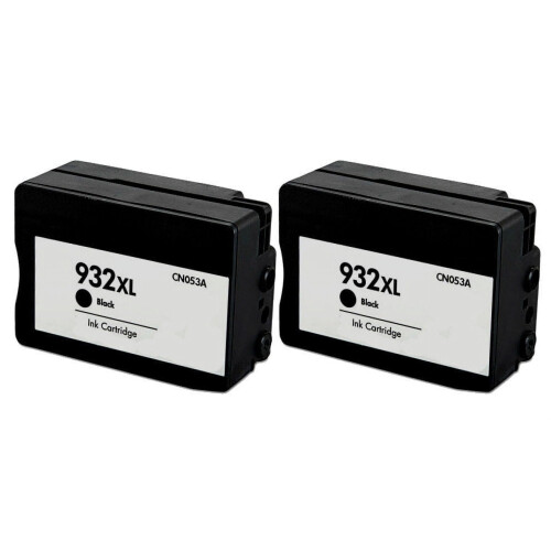 932XL sort blækpatron til OfficeJet 6700 7110 (2-pakning)
