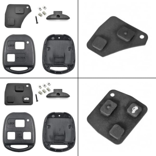 Toyota key shell alarm box black 2-button kit 1