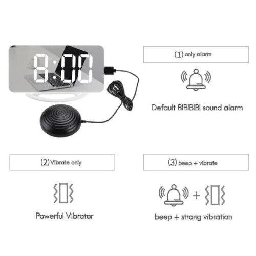 Vibrating Alarm Clock for Heavy Sleepers with Bed Shaker 2