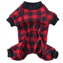 Hondentrui met ruitjespatroon, rood, maat XL