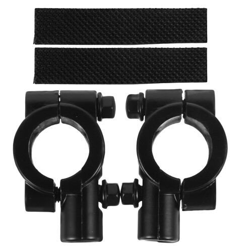 Motorcycle Handlebar Mirror Mount Black 1 Pair