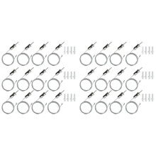 24 Sets Zeshoekige Garage Ophangkabels, Stalen Ophangkettingen, Honingraat Lichtconnector, Hangende Draadkabel van 2 M