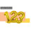 90cm Number Balloon Metallic Gold Silver 6