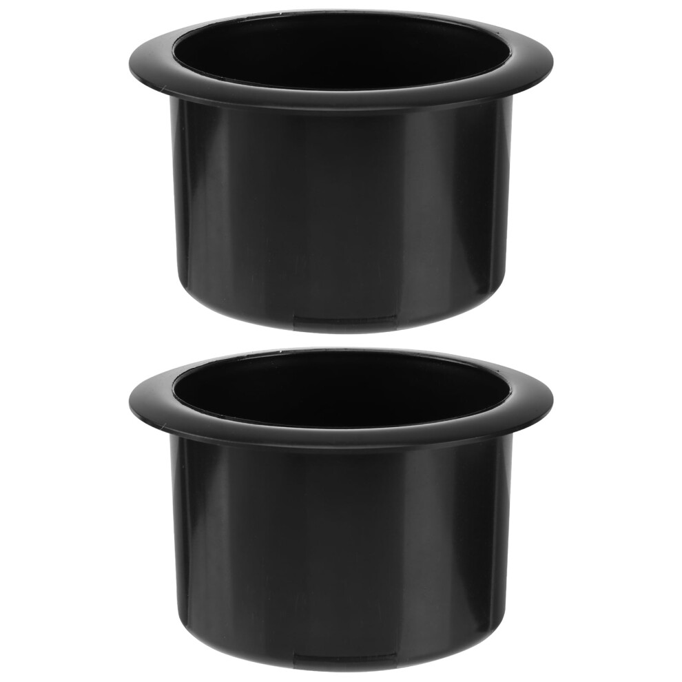Cup Holder Insert Plastic 2Pcs Black 9418476859298