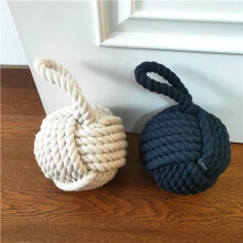 6Inch Dia.Monkey Vuist Touw Knoop Deurstopper Nautische Knoop Deur Stop Decor Tafelkleed Gewicht Gewogen Venster Wedge B