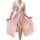 Roze damesbadjas van polyester met kanten afwerking, maat SL 1