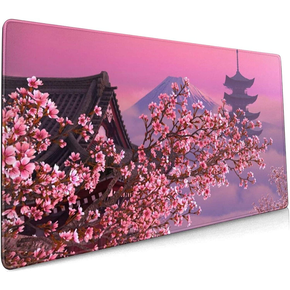 Japanese Sakura Flower Xxl Mouse Pad 35.4X15.7 Inch Non-Slip 9402001673183