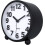 Analog Alarm Clock Black Metal Case 3D Numbers 4