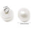 Imitation Pearl Buttons Pure White Silver Tone 12pcs 4