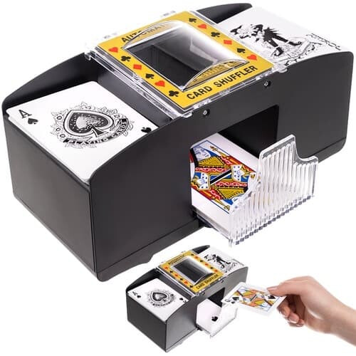 Card Shuffler Black Portable for 2 Decks 2