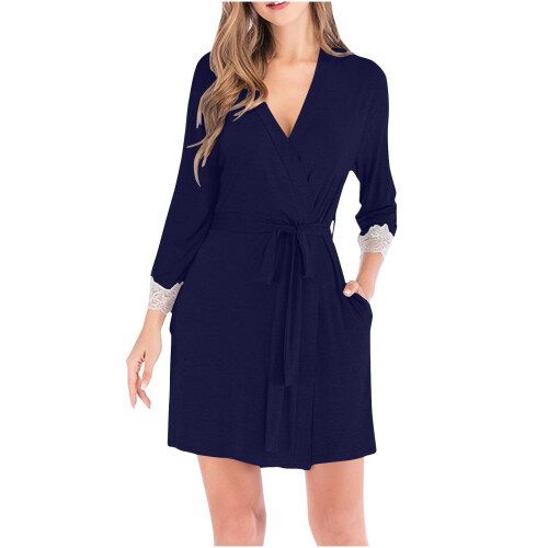 Γυναικεία Μπουρνούζι Spa σε Navy χρώμα 2XL 1