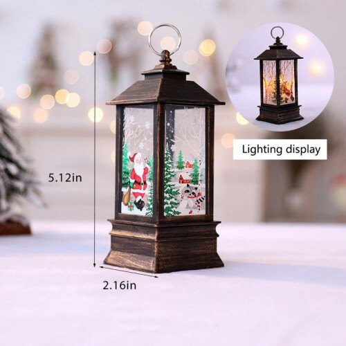 Christmas Snow Globe Lantern USB and Battery Powered 1