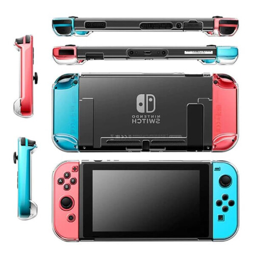 Compatibel met Nintendo Switch. Compatibele harde plastic hoes (transparant). 1