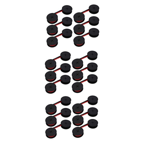 18Pack Typewriter Ribbon Twin Spool Typewriter Ribbon Red and Black Twin Spool Replacement Pack for Most Typewriter