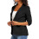 Damen-Leinenblazer, 3/4-Ärmel, schwarz 8
