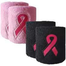 Brățări cu panglică roz pentru conștientizarea cancerului la sân, 4 buc.