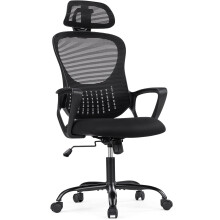Chaise de bureau ergonomique à dossier haut en maille réglable