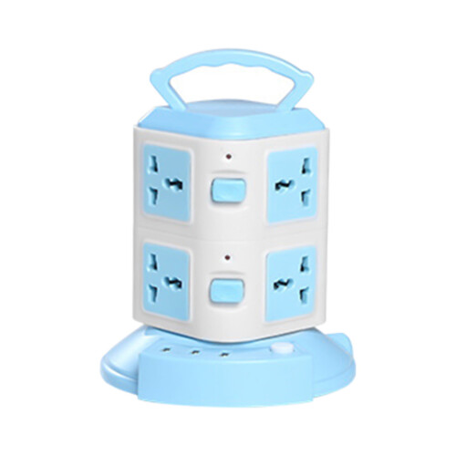 Strømskinne Tower8 Uttak3 USB6,6 fot Flatplugg