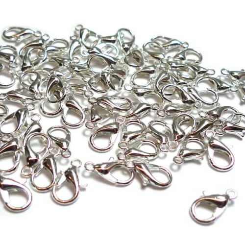 Necklace clasp silver plated 5-pack 1