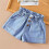 Blå denimshorts for jenter, størrelse 5 år 2