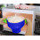 Bol pliabil din silicon pentru popcorn, albastru 3