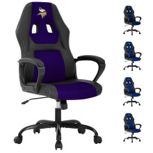 Ergonominen peli- ja toimistotuoli pyörillä ja ristiseläntuella