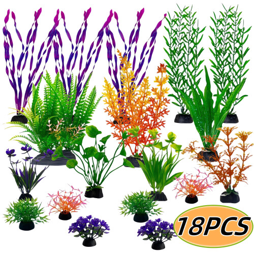 Artificial Seaweed Aquarium Plants18Pcs