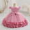 Vestido de Daminha de Honra em Tule Estilo Princesa 7M-4Y 4