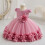 Vestido de Daminha de Honra em Tule Estilo Princesa 7M-4Y 5