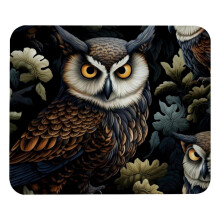 Mouse pad em formato de coruja com base de borracha para mesa de escritório/casa.
