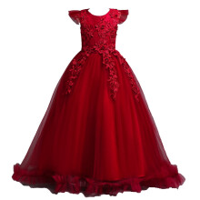 Prinzessinnenkleid für Mädchen für den Sommer – Blumenmädchenkleid aus Tüll und Spitze