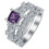 Conjunto de anillos de diamantes para mujer con circonitas 1
