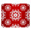 Mouse pad com estampa de neve natalina e base de borracha. 1