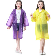 Kids Rain Poncho EVA Reusable 2-Pack for Ages 6-14