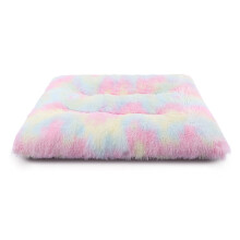 Cama de pelúcia macia para animais de estimação, com almofada lateral, ideal para cães e gatos.