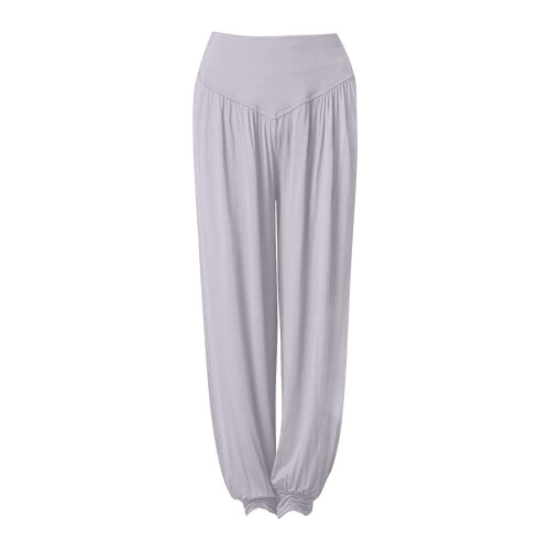 Women's Palazzo Pants High Waisted Boho Grey 1
