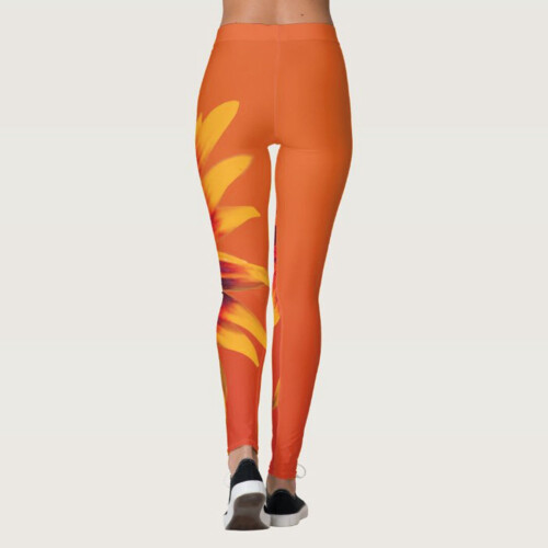 Naadloze, bedrukte legging met hoge taille, enkellengte 1