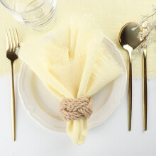 Handgjorda bomullsservetter, 8-pack, 16x16 tum