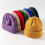 Dikke gebreide slouchy muts voor dames en heren. 1