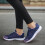 Women's mesh cross-strap flat sneakers white 2