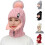 Dames wintermuts/balaclava van wol met pompon 1
